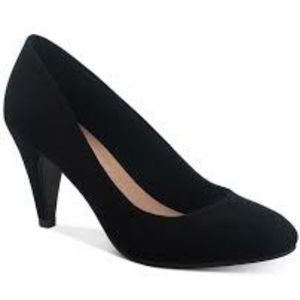 Classic black suede pumps, size 7, by Sun + Stone, never worn